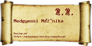 Medgyessi Mónika névjegykártya